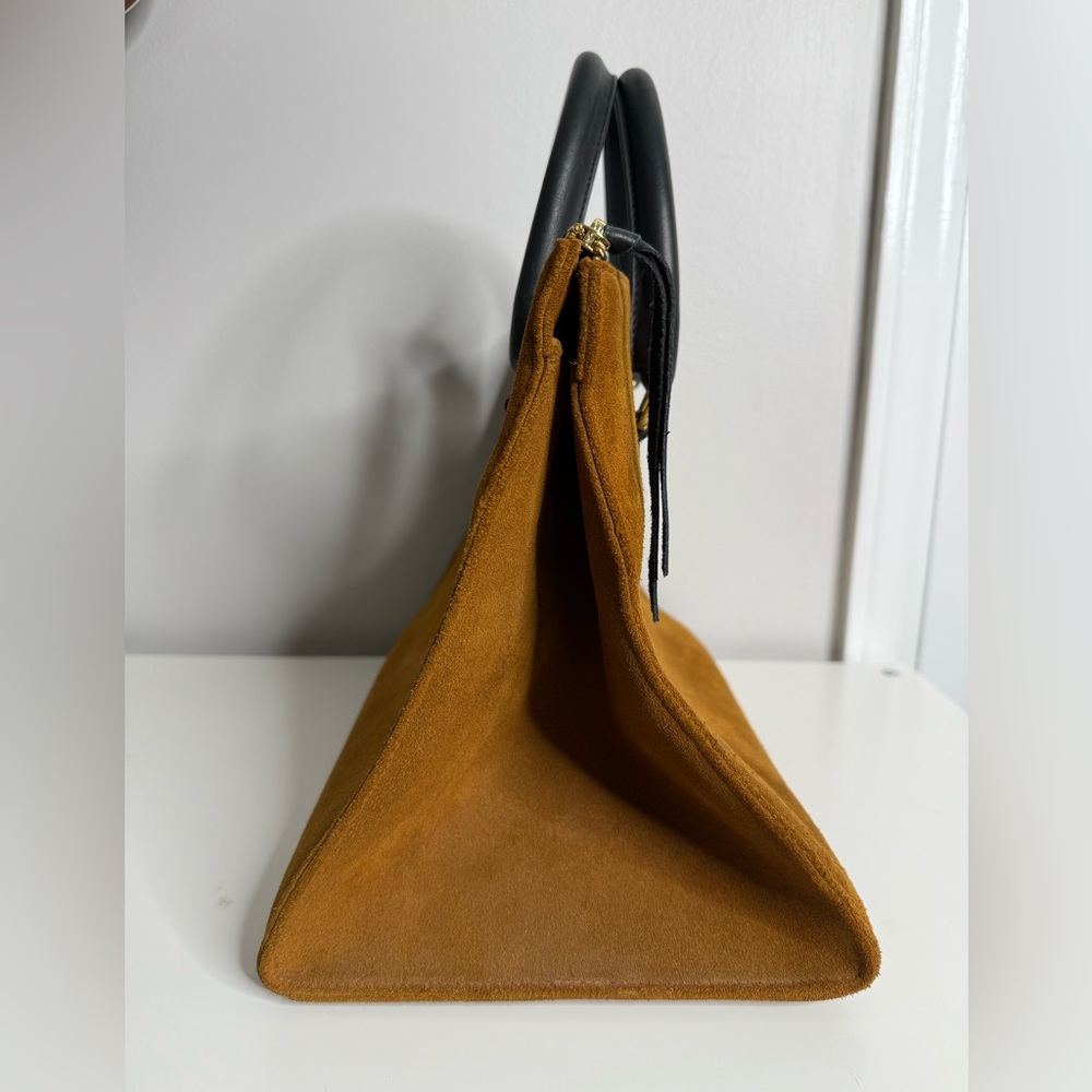 Clare V - Sandrine Tote Bag in Camel suede - Picture 3 of 12
